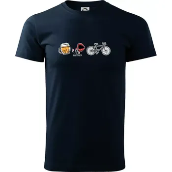 Pánské tričko Hattrick kolo - Triko extra velké (5-8XL) - 6XL ( Námořní modrá (téměř černá) )