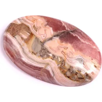 Korálek Kabošon Rhodochrosite Pyrite č.2973 (33x21x6mm)