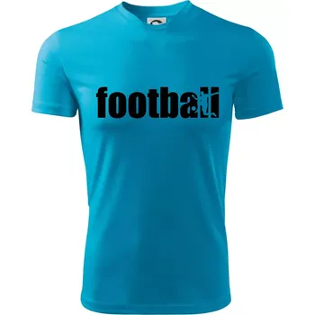 Chlapecké oblečení Football nápis - Dětské triko sportovní (dresovina) - 122 cm/6 let ( Světlý tyrkys )