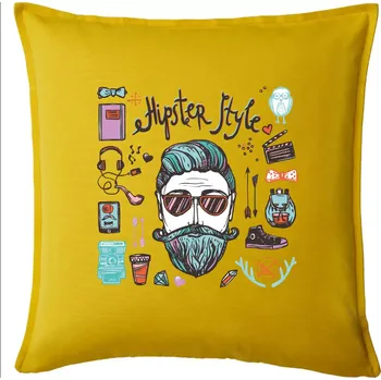 Polštář Hipster style - Polštář 50x50 - 50x50 - Pouze potah ( Žlutá )