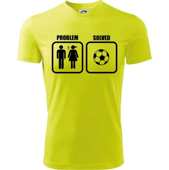 Problém fotbal - Dětské triko sportovní (dresovina) - 158 cm/12 let ( Neonově žlutá )