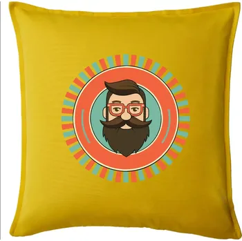 Polštář Plnovous v kruhu - Polštář 50x50 - 50x50 - Pouze potah ( Žlutá )