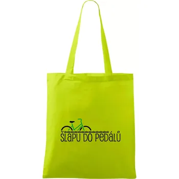Šlapu do pedálů - Taška bavlněná - 42 x 38 cm ( Limetková )