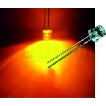Dioda LED dioda 5mm oranžová ploché čelo 100°