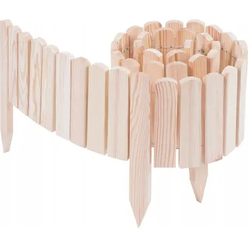 Zahradní obrubník Zahradní lem dřevěná 200 cm x 40 cm béžová