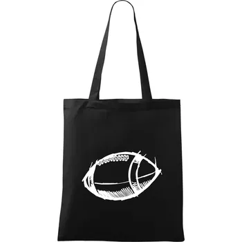 Americký fotbal míč skica - Taška bavlněná - 42 x 38 cm ( Černá )