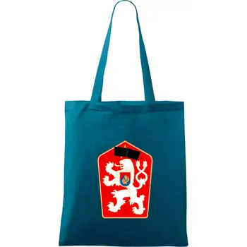 Nákupní taška Mistrovství světa v ledním hokeji 1969 znak samostatný bez čísla - Taška bavlněná - 42 x 38 cm ( Petrolejová )