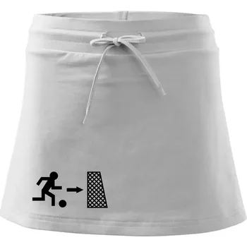 Dámská sukně Únik fotbal - Sportovní sukně - two in one - S ( Bílá )