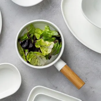 NAVA Terrestrial 0,5 l - porcelánová miska / salátová miska s držadlem