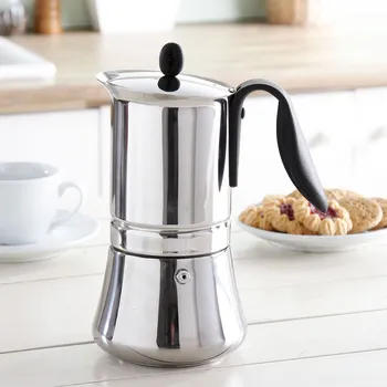 Moka konvice GAT Lady Inox na 10 šálků espressa (10 tz) - italský tlakový kávovar z oceli