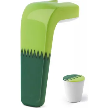 Příprava kávy GIANNINI Tua Grass na 6 šálků espressa zelená - plastová rukojeť a držadlo kávovaru