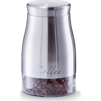 Dóza na potraviny ZELLER Steel Coffee 1,3 l - plechovka na kávu z nerezové oceli