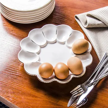 Talíř Porcelánová miska na vejce VIBO WHITE 21,5 cm