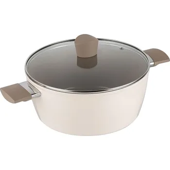 Hrnec Hliníkový hrnec s nepřilnavým povrchem a poklicí FLORINA MOKKA 20 cm 2,1 l