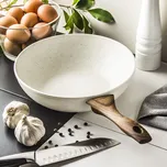 AMBITION Nature 26 cm bílá - nepřilnavá pánev wok