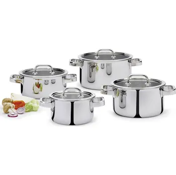 Sada nádobí SPRING Finesse - sada 4 nerezových hrnců s poklicemi