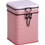 Plechová dóza na kávu a čaj (nádoba) EIGENART RETRO KVĚTINY ČERVENÁ 05 l