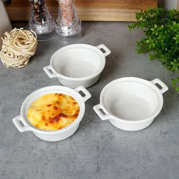 Talíř Odolný pečicí talíř z porcelánu EXCELLENT HOUSEWARE 130 ml 3 ks