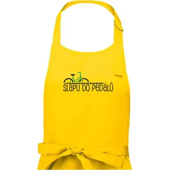 Kuchyňská zástěra Šlapu do pedálů - Dámská zástěra na vaření - Univerzální velikost ( Žlutá )