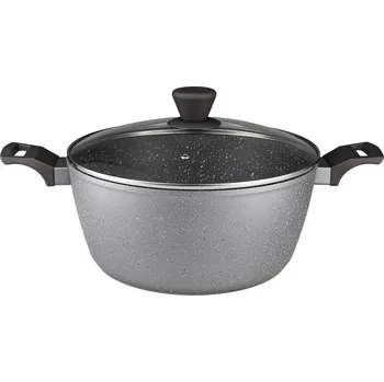 Hrnec AMBITION Silverstone 5,7 l šedý - hliníkový hrnec s pokličkou