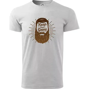 Keep them grow - Triko extra velké (5-8XL) - 7XL ( Světlešedý Melír )