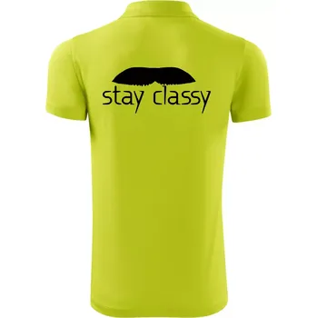Pánská košile Stay Classy - mustache - Polokošile Victory sportovní (dresovina) - L ( Limetková )