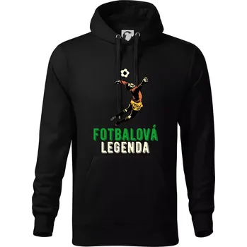 Pánská mikina Fotbalová legenda brankář - Mikina pánská Cape s kapucí - L ( Černá )