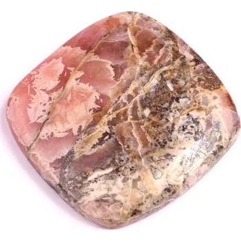 Korálek Kabošon Rhodochrosite Pyrite č.2981 (35x34x6mm)
