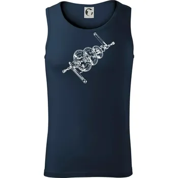 Cyklo rozkres převody - Tílko pánské Core - XL ( Námořní modrá (velmi tmavá - téměř černá) )