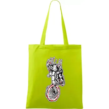 Kostra downhill - Taška bavlněná - 42 x 38 cm ( Limetková )