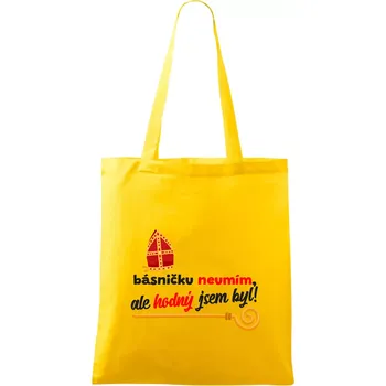 Básničku neumím, ale hodný jsem byl - Taška bavlněná - 42 x 38 cm ( Žlutá )