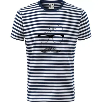 Pánská móda Mustache what? - Triko na vodu - XS ( Prouhovaná )