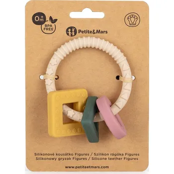 Hračka pro kojence PETITE&MARS Kousátko silikonové Figures Desert Sand 0m+