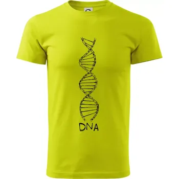 Cyklistovo DNA - Klasické pánské triko vyšší gramáže - 2XL ( Limetková )
