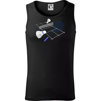 Badminton - hřiště - Tílko pánské Core - L ( Černá )