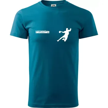 Handball sport - Klasické pánské triko vyšší gramáže - S ( Petrolejová )