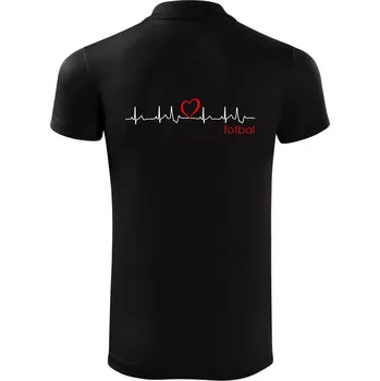 Pánská košile Moje srdce bije pro fotbal - Polokošile Victory sportovní (dresovina) - S ( Černá )