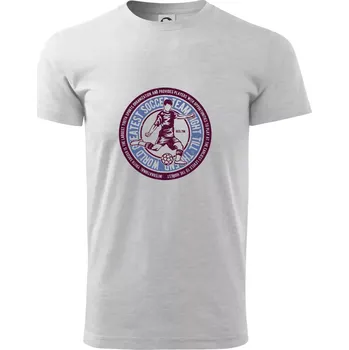Pánské tričko Soccer kulatý motiv - Triko extra velké (5-8XL) - 6XL ( Světlešedý Melír )