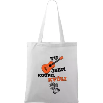 Nákupní taška Když koupíš kytaru - Taška bavlněná - 42 x 38 cm ( Bílá )