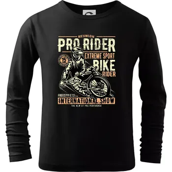 Chlapecké tričko Pro Rider - Triko dětské Long Sleeve - 122 cm/6 let ( Černá )