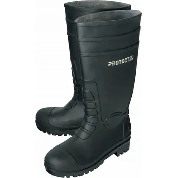 Pracovní obuv PROTECT2U holínky s ocelovou špičkou, PVC, černé matné, velikost 43