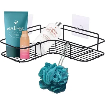 Koupelnový nábytek Kovová koupelnová police pod sprchu