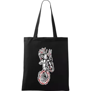 Kostra downhill - Taška bavlněná - 42 x 38 cm ( Černá )