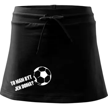 Dámská sukně To mám být jen doma? - Fotbal - Sportovní sukně - two in one - L ( Černá )