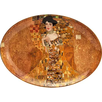 Talíř Porcelánový talíř GUSTAV KLIMT COLLECTION ADELE hnědý 25,5 cm