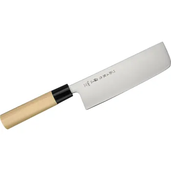Kuchyňský nůž Japonský nůž na ovoce a zeleninu Nakiri z nerezové oceli TOJIRO ZEN DUB krémový 16,5 cm