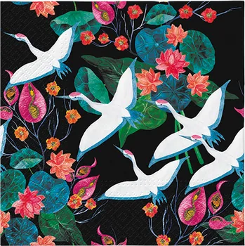 Papírový ubrousek Dekorační papírové ubrousky PAW WHITE CRANES 20 ks