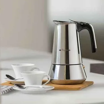 Moka konvice TOGNANA Riflex na 4 šálky espressa (4 tz) - tlakový kávovar z nerezové oceli