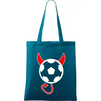 Fotbal devil - Taška bavlněná - 42 x 38 cm ( Petrolejová )
