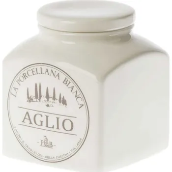 Dóza na potraviny LA PORCELLANA BIANCA Conserva 0,5 l - porcelánová nádoba na česnek